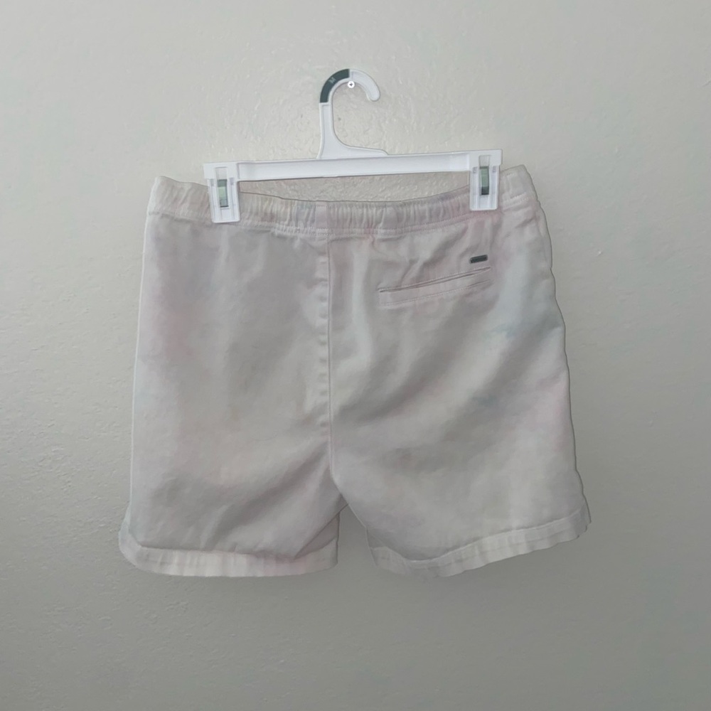 Pacsun tie dye regular fit coupe shorts white hucci daddy summer vibe bottoms